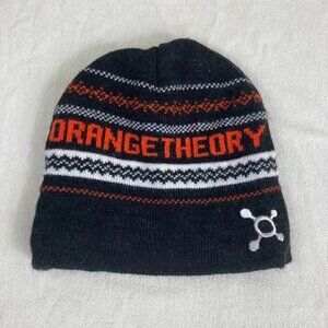 OrangeTheory Fitness Knit Beanie Hat Black Orange White One Size